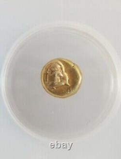 Mysia, Cyzicus 1/24th Stater. NGC Fine Gold Ancient Coin. Tunny