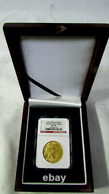 NGC MS70 2006 Buffalo G$50.9999 Fine-First Strikes red label with case