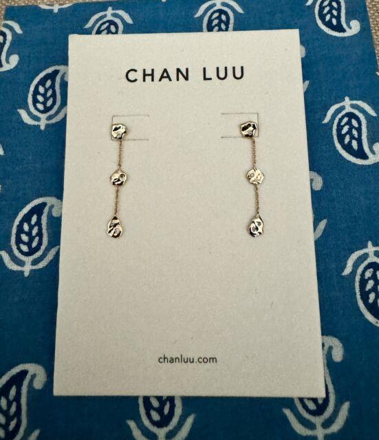 Nwt $650 Chan Luu Fine Tiered 14k Gold Coin & (ethical) Diamond Earrings! Boho