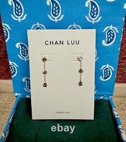 NWT $650 CHAN LUU FINE Tiered 14K Gold Coin & (ethical) Diamond Earrings! Boho