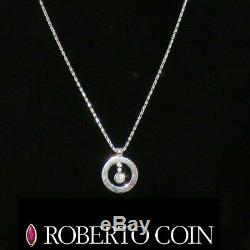 NYJEWEL Roberto Coin 18K Gold Cento O Diamond Ruby Pendant Necklace 16
