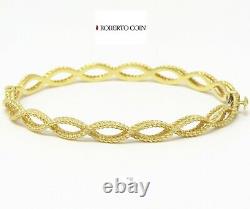 NYJEWEL Roberto Coin Barocco 18k Yellow Gold Braided Bangle Bracelet