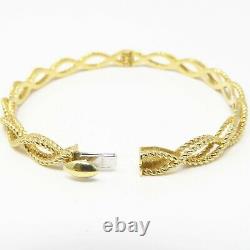 NYJEWEL Roberto Coin Barocco 18k Yellow Gold Braided Bangle Bracelet