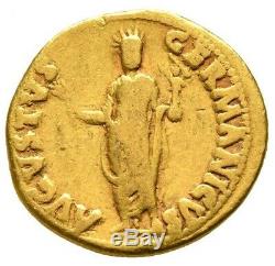 Nero (AD 54-68) Roman AV gold aureus coin Colossus RIC 46 Rome mint Fine