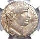 Nero Ar Tetradrachm Silver Roman Antioch Coin 54-68 Ad Certified Ngc Fine