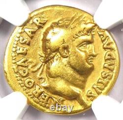 Nero AV Aureus Gold Ancient Roman Coin 54-68 AD Certified NGC Choice Fine