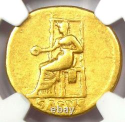 Nero AV Aureus Gold Ancient Roman Coin 54-68 AD. Certified NGC Fine 5/5 Strike
