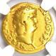 Nero Av Aureus Gold Ancient Roman Coin 54-68 Ad. Certified Ngc Fine Rare