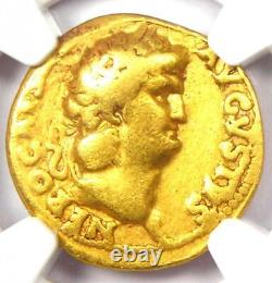 Nero AV Aureus Gold Ancient Roman Coin 54-68 AD. Certified NGC Fine Rare