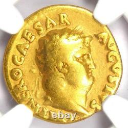Nero AV Aureus Gold Ancient Roman Coin 54-68 AD. Certified NGC Fine Rare