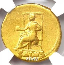 Nero AV Aureus Gold Ancient Roman Coin 54-68 AD Certified NGC Fine Rare Coin