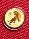 New! 2022 Perth Mint 1/10 Oz 9999 Fine Gold Lunar Tiger Bu $15 Coin In Capsule