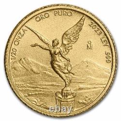 ON HAND 2023 1/20 oz Mexican Gold Libertad Coin (BU). 999 Fine Banco de México