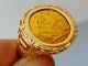 Old Vtg Fine Estate Mens Gent's 14k Yellow Gold 1905 Sovereign Coin Ring Size 10
