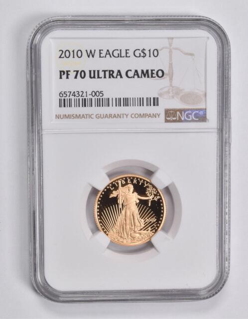 Pf70 Ucam 2010-w $10 American Gold Eagle 1/4 Oz. 999 Fine Gold Ngc 3702