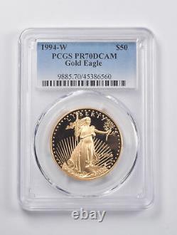 PR70 DCAM 1994-W $50 American Gold Eagle 1 Oz. 999 Fine Gold PCGS 3042