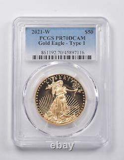 PR70 DCAM 2021-W $50 American Gold Eagle 1 Oz. 999 Fine Gold T1 PCGS 3926