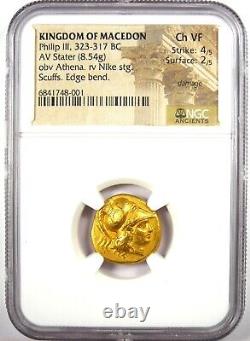 Philip III AV Stater Gold Coin 323-317 BC Certified NGC Choice VF Rare