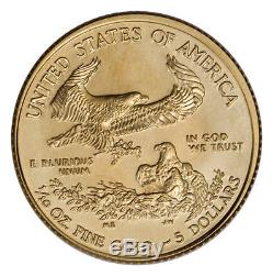 RANDOM DATE 1/10 Troy oz. Fine Gold American Eagle $5 Coin SKU26123
