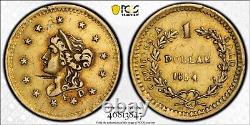 RARE 1854 $1 Fractional Gold, BG-603 PCGS Gold Certified Genuine, High Rarity 6