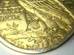 RARE 1911 2-1/2 GOLD DOLLAR INDIAN HEAD LIBERTY EAGLE COIN. Pendant 5.3gm