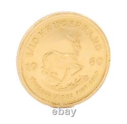 RARE 1980 GOLD 1/10th oz Krugerrand South Africa Fine Gold Free Ship