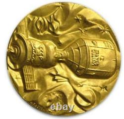 RARE. 999 oz Fine Gold 1975 Apollo Soyuz USRR Commemorative Coin Medal Bullion 1
