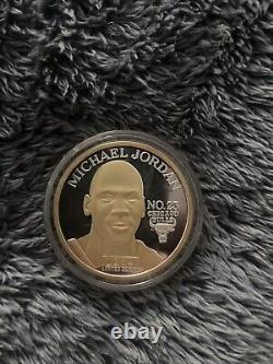 RARE Micheal Jordan. 999 Silver /24k Gold Coin, Mint With Case SELLING FAST