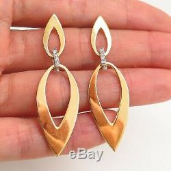 ROBERTO COIN Italy 750/18K Yellow Gold with Genuine Diamond Designer Drop Earrings