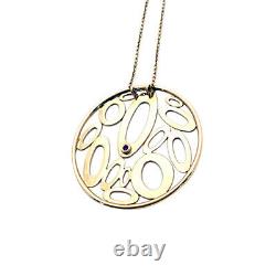 ROBERTO COIN NEW 18K Yellow Gold Chic & Shine Round Pendant Necklace