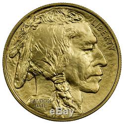 Random Date 1 oz. 9999 Fine Gold American Buffalo $50 BU Coin SKU40538
