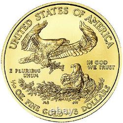 Random Year 1/10 oz American Eagle. 9167 Fine Gold BU Coin (Type 1) BRAND NEW