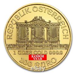 Random Year 1 oz Austrian Philharmonic. 9999 Fine Gold Coin Random Year 1 oz Austrian Philharmonic. 9999 Fine Gold Coin