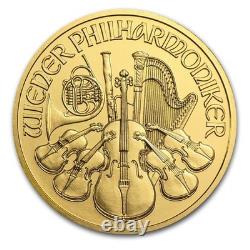 Random Year 1 oz Austrian Philharmonic. 9999 Fine Gold Coin Random Year 1 oz Austrian Philharmonic. 9999 Fine Gold Coin