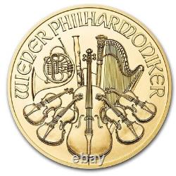 Random Year (2022) Austrian Gold Philharmonic 1/4 oz. 9999 Fine Gold BU