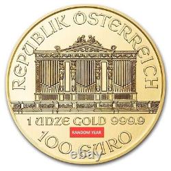 Random Year (2022) Austrian Gold Philharmonic 1/4 oz. 9999 Fine Gold BU