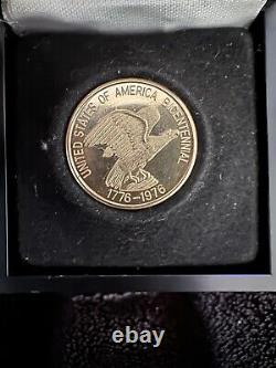 Rare 1776-1976 bicentennial. 500 Fine gold George washington Commemorative coin