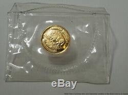 Rare 1988 South Dakota Bison 11mm Fine. 999 Gold Coin One One Tenth Ounce 1/10oz