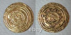 Rare Al-Fa'iz Fatimid Dinar 1160 AD Alexandria Egypt Islamic Gold Coin 555 AH VF