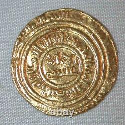 Rare Al-Fa'iz Fatimid Dinar 1160 AD Alexandria Egypt Islamic Gold Coin 555 AH VF