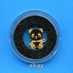 Republic of Palau Little Panda. 9999 Fine Gold $1 Coin in Capsule with COA