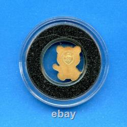 Republic of Palau Little Panda. 9999 Fine Gold $1 Coin in Capsule with COA