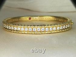 Roberto Coin 18k Gold Florentine Cento Diamond-2.90 tcw Bangle Bracelet-7