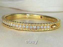 Roberto Coin 18k Gold Florentine Cento Diamond-2.90 tcw Bangle Bracelet-7