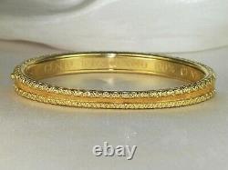 Roberto Coin 18k Gold Florentine Cento Diamond-2.90 tcw Bangle Bracelet-7