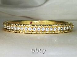 Roberto Coin 18k Gold Florentine Cento Diamond-2.90 tcw Bangle Bracelet-7