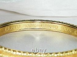 Roberto Coin 18k Gold Florentine Cento Diamond-2.90 tcw Bangle Bracelet-7