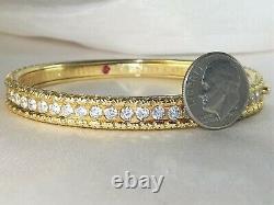 Roberto Coin 18k Gold Florentine Cento Diamond-2.90 tcw Bangle Bracelet-7