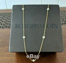 Roberto Coin 18k yellow gold diamond station necklace