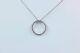 Roberto Coin Circle Of Life Diamond Pendant Necklace In 14k White Gold Withbox